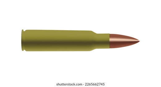Icono de vector de viñeta. Balas realistas, aisladas de fondo blanco. Ilustración del vector