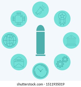 Bullet vector icon sign symbol