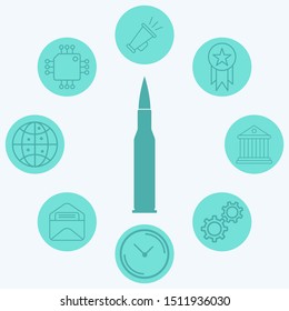 Bullet vector icon sign symbol