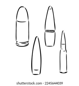 bullet vector icon sketch. isolated on white background