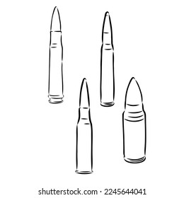 bullet vector icon sketch. isolated on white background