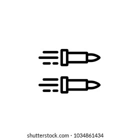 Bullet vector icon.Gun symbol. Modern illustration for web and mobile apps design