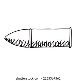 Bullet. Vector illustration. Black White