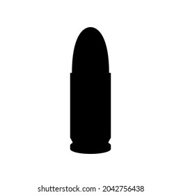 bullet vector isolated on white background. silhouette bullet vector.