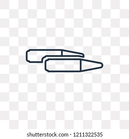 Bullet vector outline icon isolated on transparent background, high quality linear Bullet transparency concept can be used web and mobile