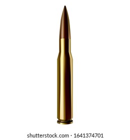 bullet vector realistic illustration on white isolated background