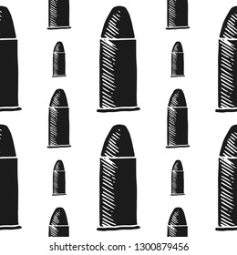 bullet vector seamless pattern