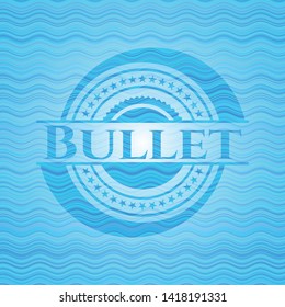 Bullet water concept emblem background. Vector Illustration. Detailed.