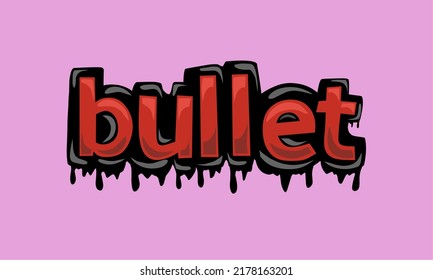 BULLET  writing vector design on pink background