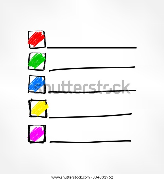 Bulleted List Handwritten Vector Illustration 10: เวกเตอร์สต็อก (ปลอด ...