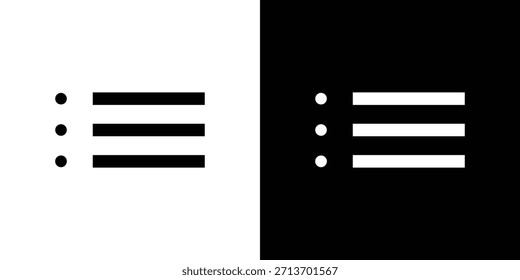 Aufzählungsliste Symbol Design Vektorsammlung. flache Symbole.