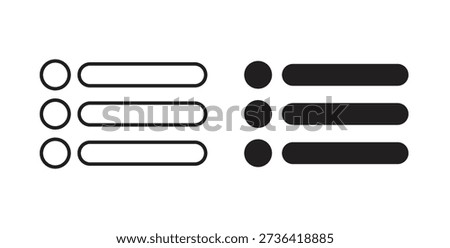 Bulleted list icon element for design projects
