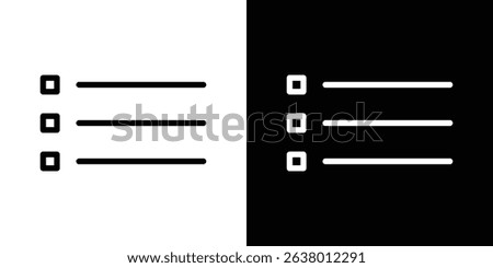 Bulleted list icon Graphic vector set for ui design