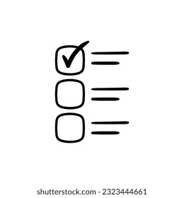 Symbol für die Liste in gedrängter Form. Organisation, Kategorisierung, Auflistung, Imisierung, Struktur, Klarheit, Darstellung, Informationshierarchie. Vektorschwarzes Symbol