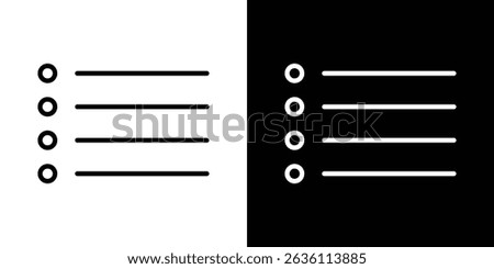 Bulleted list icon symbol concept for graphic design, Website, UI. EPS