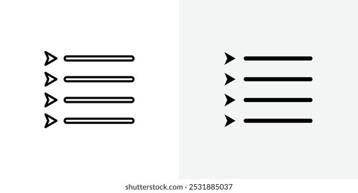 Bulleted list vecor icon set. Stock vector illustrator. EPS 10