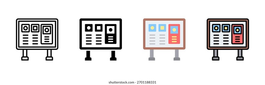 Bulletin Board Icon Pack in mehreren Stilen
