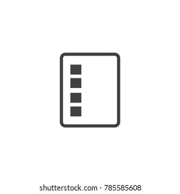 Bulletin board icon, push memo paper