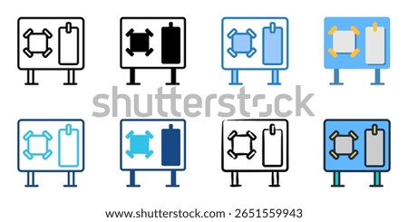 Bulletin Board icon set multiple style collection 
