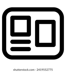 Bulletin Board Icon for web, app, uiux, infographic, etc