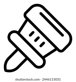 Bulletin board pin icon outline vector. Reminder pushpin. Attachment message thumbtack