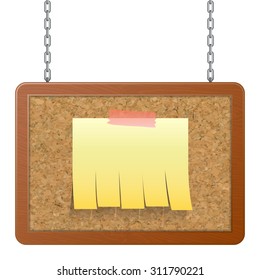 Bulletin board. Vector Illustration