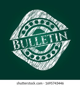 Bulletin with chalkboard texture. Vector Illustration. Detailed.