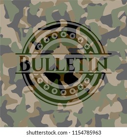 Bulletin on camo texture