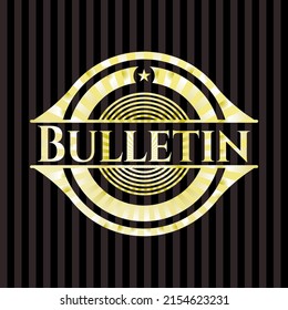 Bulletin shiny badge. Vector Illustration. Detailed. 