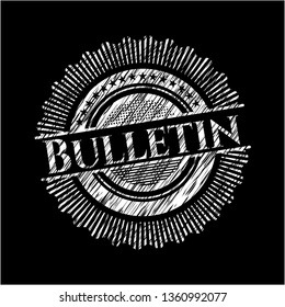 Bulletin written on a chalkboard
