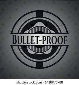 Bullet-proof dark icon or emblem. Vector Illustration. Detailed.