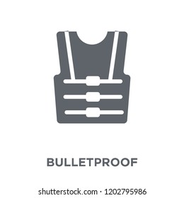 Bulletproof icon. Bulletproof design concept from Army collection. Simple element vector illustration on white background.