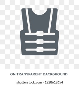 Bulletproof icon. Bulletproof design concept from Army collection. Simple element vector illustration on transparent background.