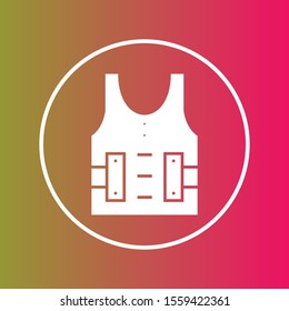  Bulletproof icon isolated on background
