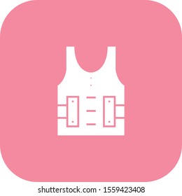  Bulletproof icon isolated on background
