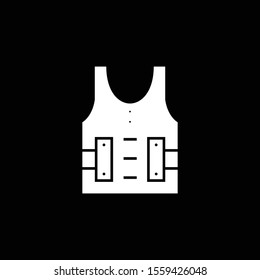  Bulletproof icon isolated on background
