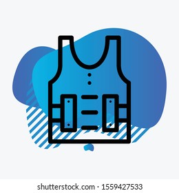  Bulletproof icon isolated on background
