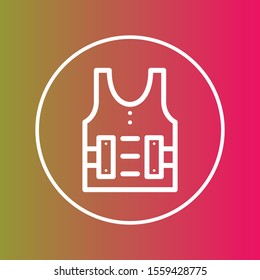  Bulletproof icon isolated on background
