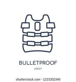 Bulletproof Icon Bulletproof Linear Symbol Design Stock Vector (Royalty ...