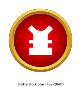 Bulletproof icon in simple style on a white background