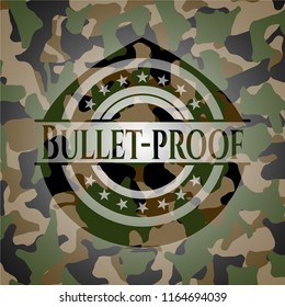 Bullet-proof on camo texture