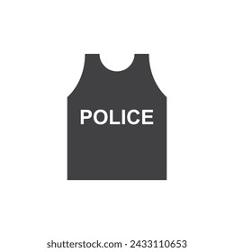 Bulletproof Police icon flat design vector