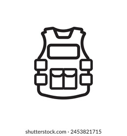 Bulletproof Police icon flat design vector