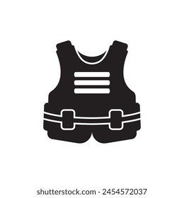 Bulletproof Police-Symbol-flache Design-Vektorgrafik
