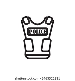 Bulletproof Police icon flat design vector