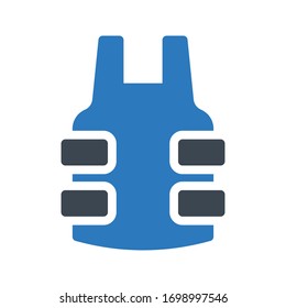 bulletproof vector glyph color icon 