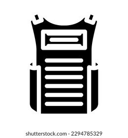 bulletproof vest crime glyph icon vector. bulletproof vest crime sign. isolated symbol illustration