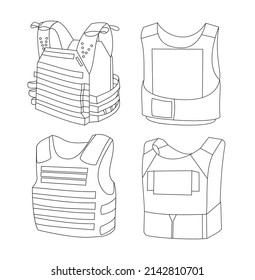 Bulletproof vest fashion illustration vector design