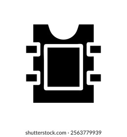 Bulletproof vest icon. Concept of protection, security, and defense.