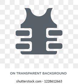 Bulletproof Vest icon. Bulletproof Vest design concept from Army collection. Simple element vector illustration on transparent background.